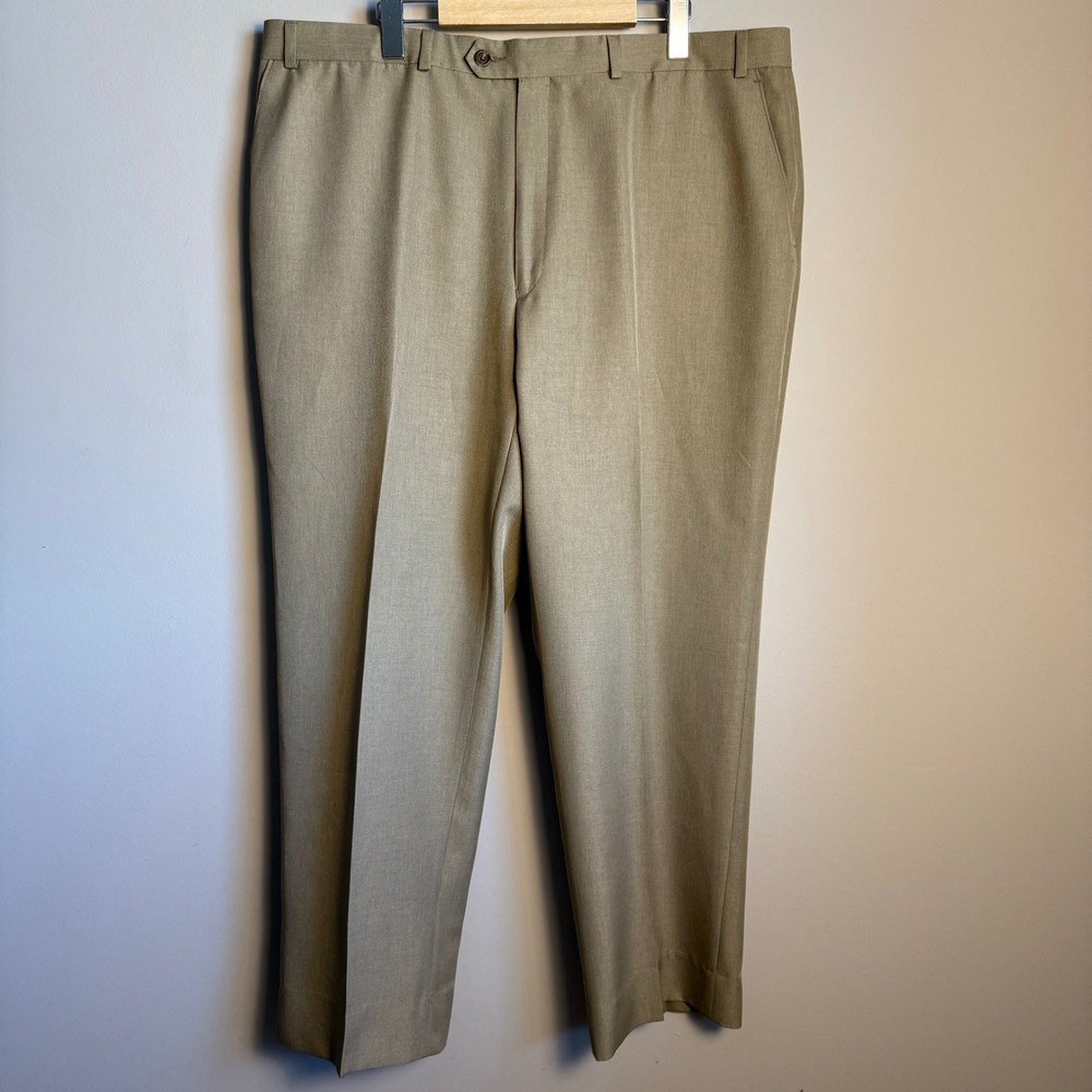 Lauren Ralph Lauren Mens Chino Flat Front Casual Dress Pants Tan/Beige 40 Preppy